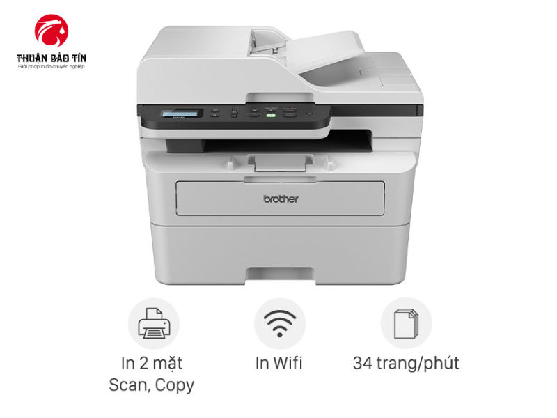 Chất lượng bản in sắc nét với độ phân giải 1200 × 1200 dpi trên máy in Brother DCP-B7640DW.