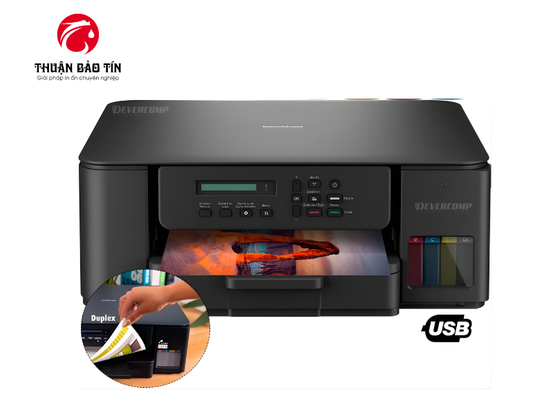 Máy in Brother DCP-T530DW hỗ trợ in hai mặt tự động, giúp tiết kiệm giấy và tối ưu thời gian