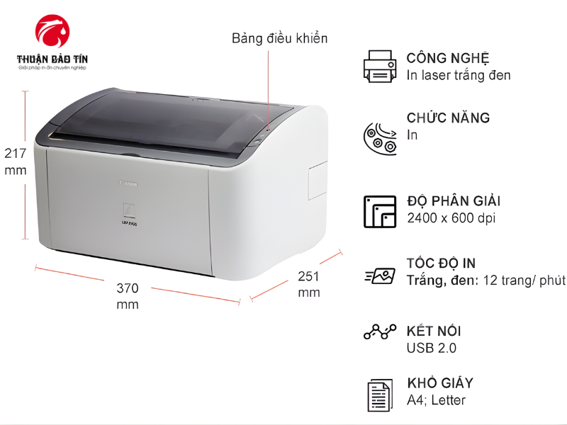 Máy in Canon LBP 2900 với thiết kế nhỏ gọn, phù hợp cho văn phòng và gia đình