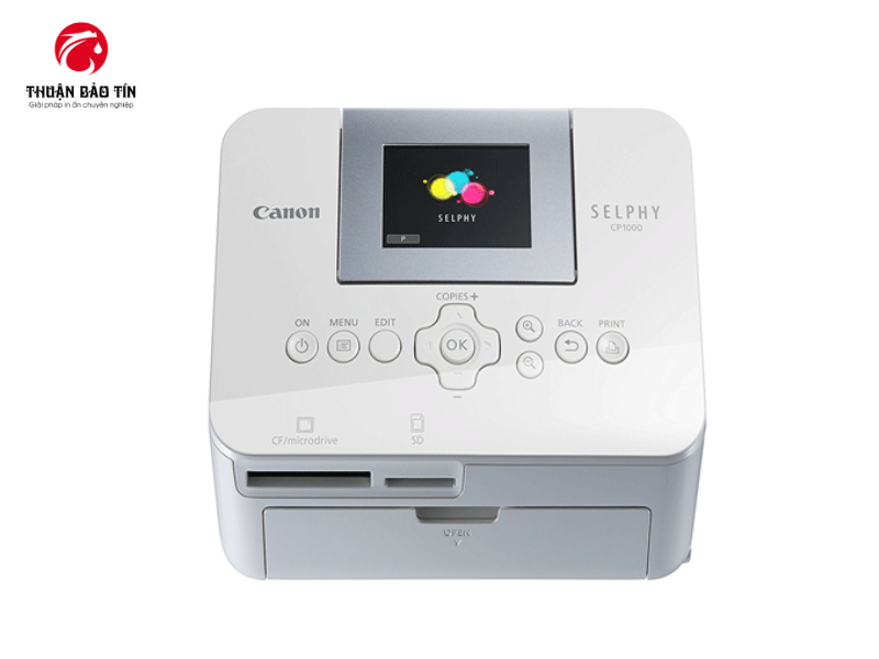 Canon Selphy CP1000 – Máy in ảnh nhỏ gọn, tiện lợi, cho phép in ảnh nhanh chóng ngay tại nhà với chất lượng ổn định.