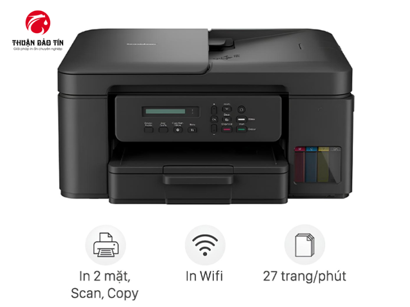 Máy in Brother DCP-T730DW hỗ trợ in hai mặt tự động, giúp tiết kiệm giấy và thời gian in ấn